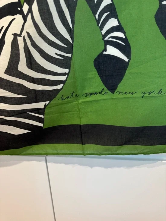 kate spade Green and Black Zebra-Print sarong cover up - Picture 3 of 7